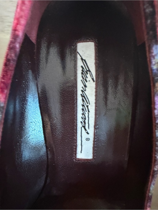 Brian Atwood Art Maniac  Pump Multicolor Velvet with Crystal Embellishment Sz 37